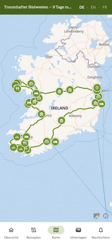CloverTrip map screen